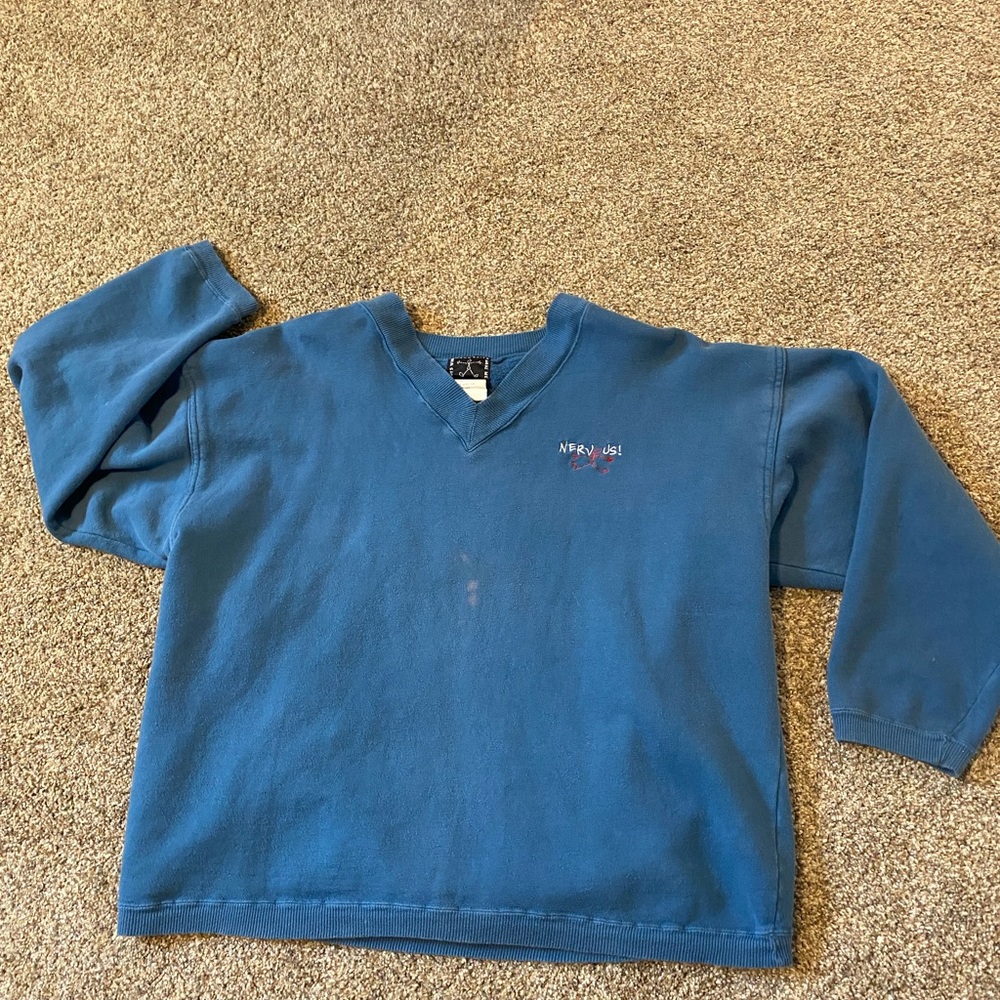 Nervous brand blue crewneck.